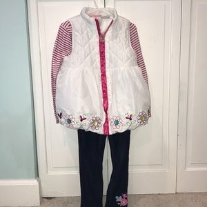 Kids Headquarters 3 piece puffer vest outfit